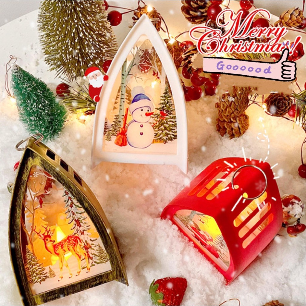 Đèn trang trí xinh bóng led chủ đề Noel nhiều hình cute độc đáo, đèn led decor phòng dễ thương,  Quà tặng Xmas ý nghĩa