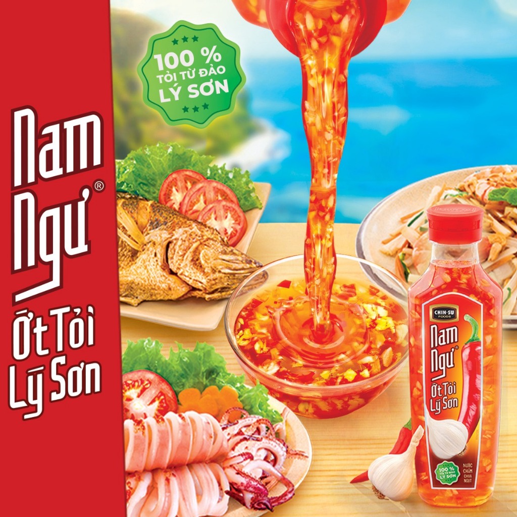 NƯỚC MẮM NAM NGƯ ỚT TỎI LÝ SƠN CHAI 300ML/ NƯỚC CHẤM CHUA NGỌT CHINSU NAM NGƯ