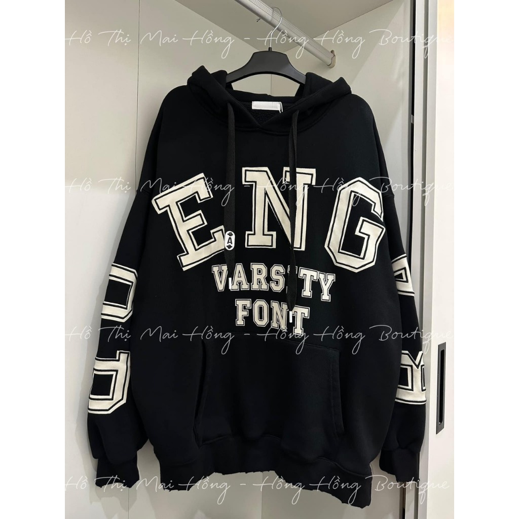 Áo Hoodie Nam Nữ , Áo Hoodie ÚNISEX In Chữ ENG Dây Mũ Bản To N18