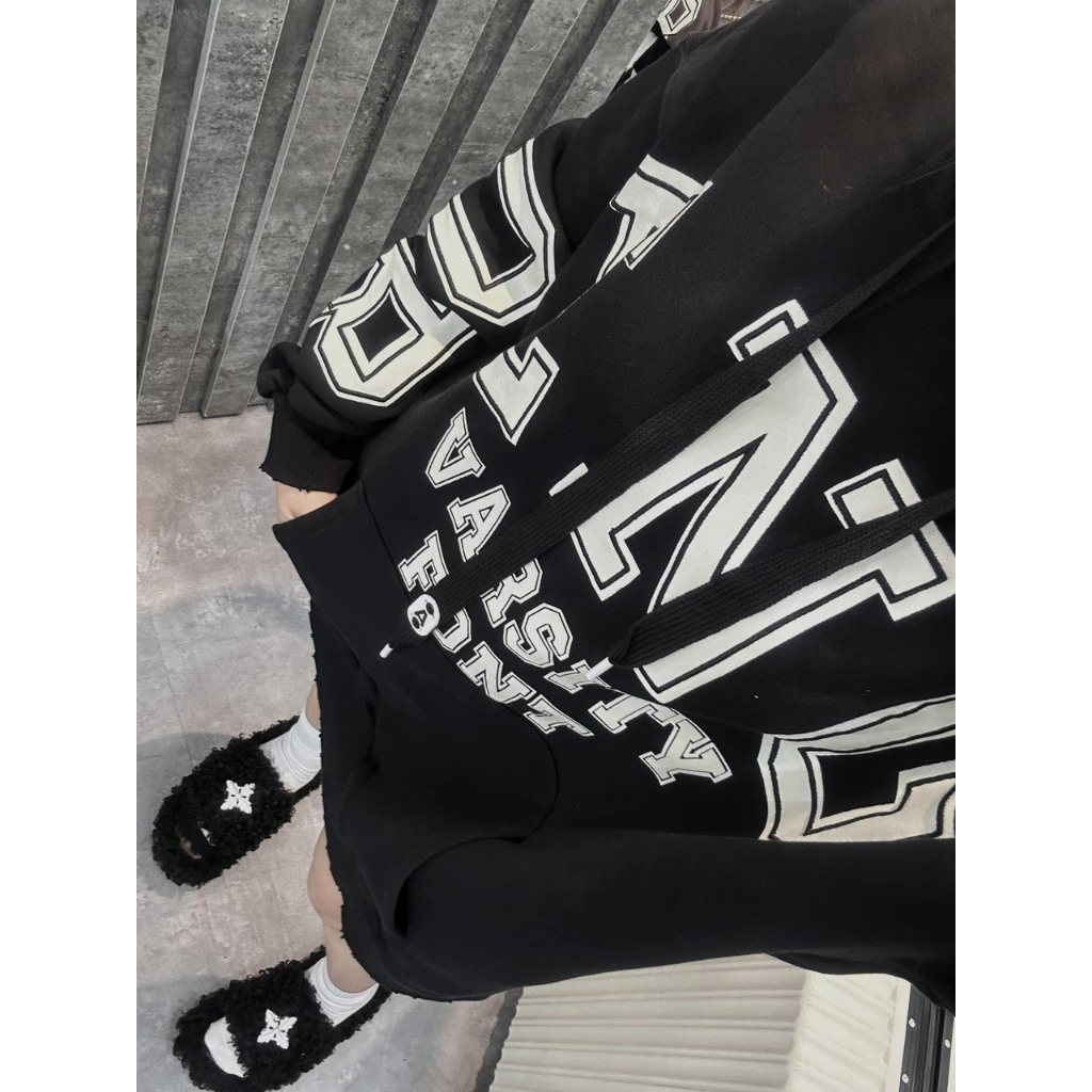 Áo Hoodie Nam Nữ , Áo Hoodie ÚNISEX In Chữ ENG Dây Mũ Bản To N18