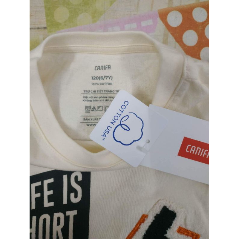 Áo phông cộc tay chất cotton bé trai Canifa