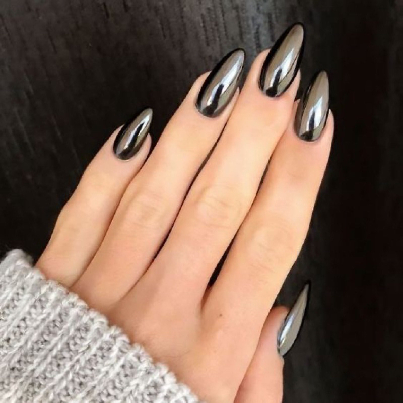 [H037] Nailbox tráng gương full đen mã 37