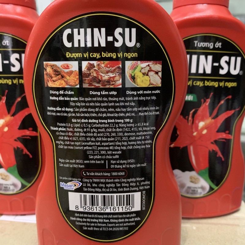 Tương ớt Chin-Su chai 500g chính hãng
