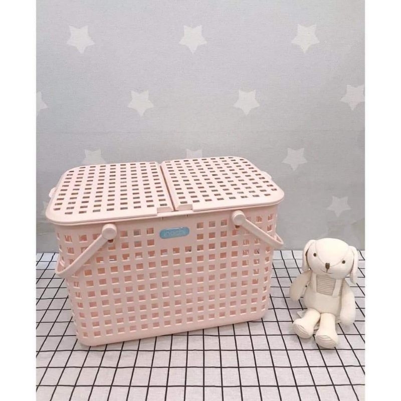 Lan-Giỏ Đi Sinh Inochi Có Nắp Đậy