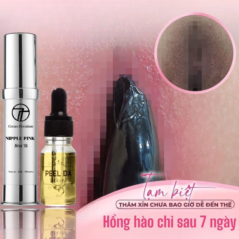 Bộ Kem Làm Hồng Nhũ Hoa Kèm Peel Khử Thâm Bikini 2 trong 1 Nipple pink Cream Jinx18