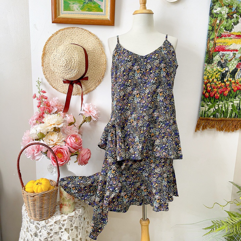 Đầm dây hoa nhí Hàn