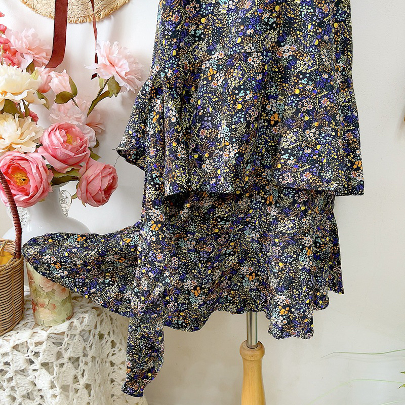 Đầm dây hoa nhí Hàn