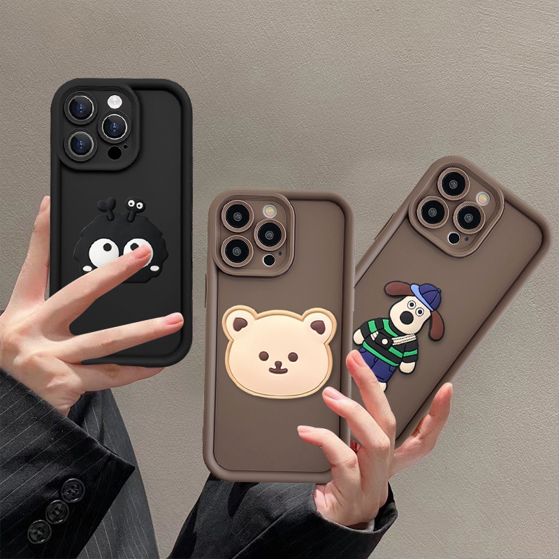 Ốp lưng iphone camera viền cao gắn hình 3D 6/6s/6plus/7/8/plus/x/xs/11/12/13/14/15/pro/max/plus/promax - Awifi Case S1-2