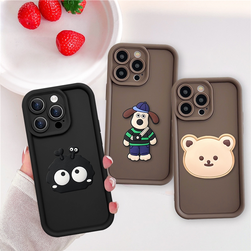Ốp lưng iphone camera viền cao gắn hình 3D 6/6s/6plus/7/8/plus/x/xs/11/12/13/14/15/pro/max/plus/promax - Awifi Case S1-2