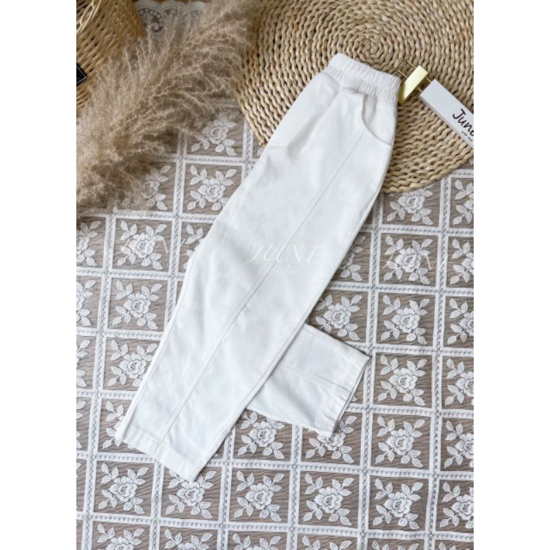 QUẦN KAKI TRẮNG DÀI cho bé 8 đến 40 kg chất kaki dày thoáng mát dễ phối nhiều loại áo HAIVANCO đi học đi chơi đều đẹp