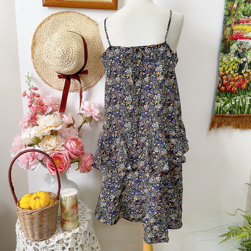 Đầm dây hoa nhí Hàn