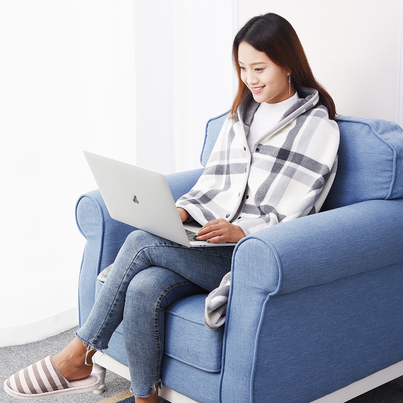 Áo Choàng Văn Phòng Kiêm Chăn Đắp 2 Lớp Cài Cúc Siêu Dày Cho Dân Công Sở Nhỏ Gọn Dày Dặn, Chăn Flannel, Chăn Cài Cúc