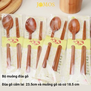 Bộ muỗng đũa gỗ (Đũa gỗ cẩm lai và muỗng gỗ xà cừ)