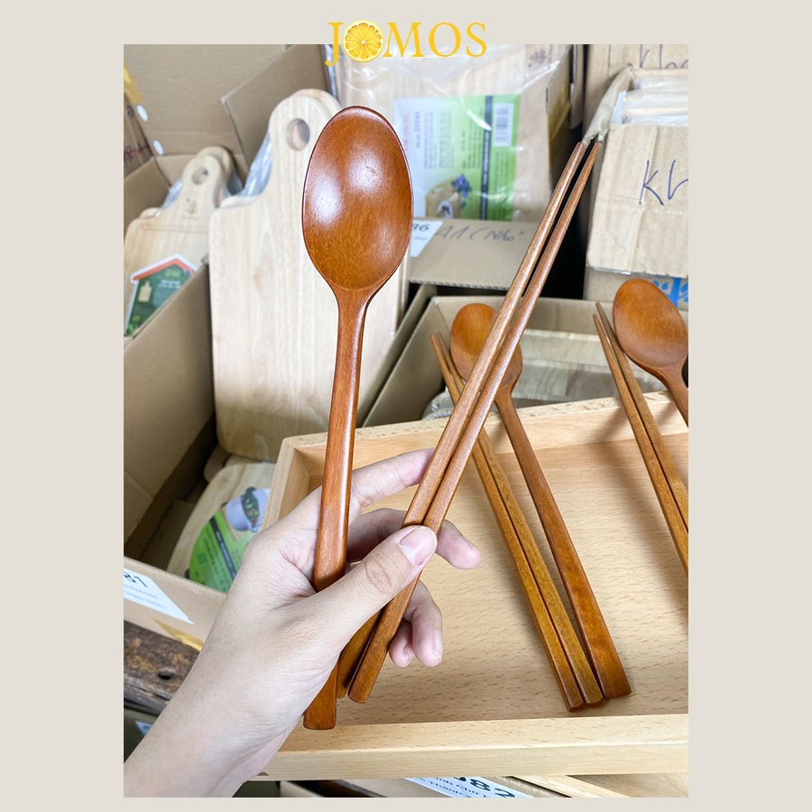 Bộ muỗng đũa gỗ (Đũa gỗ cẩm lai và muỗng gỗ xà cừ)
