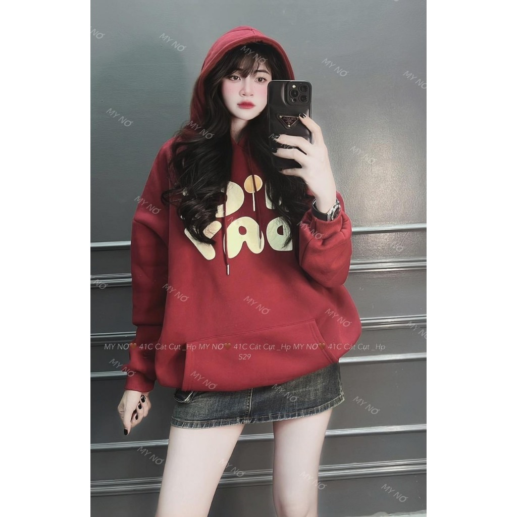 Áo Hoodie Nam Nữ , Áo Hoodie UNISEX In Chữ NICE DAY Form Rộng N20