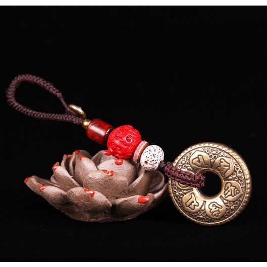 Móc khóa chú bình an bằng Đồng Tây Tạng biểu tượng Phật Giáo mang lại bình an 💕FREESHIP 50k💕 - Những Điều Bình An