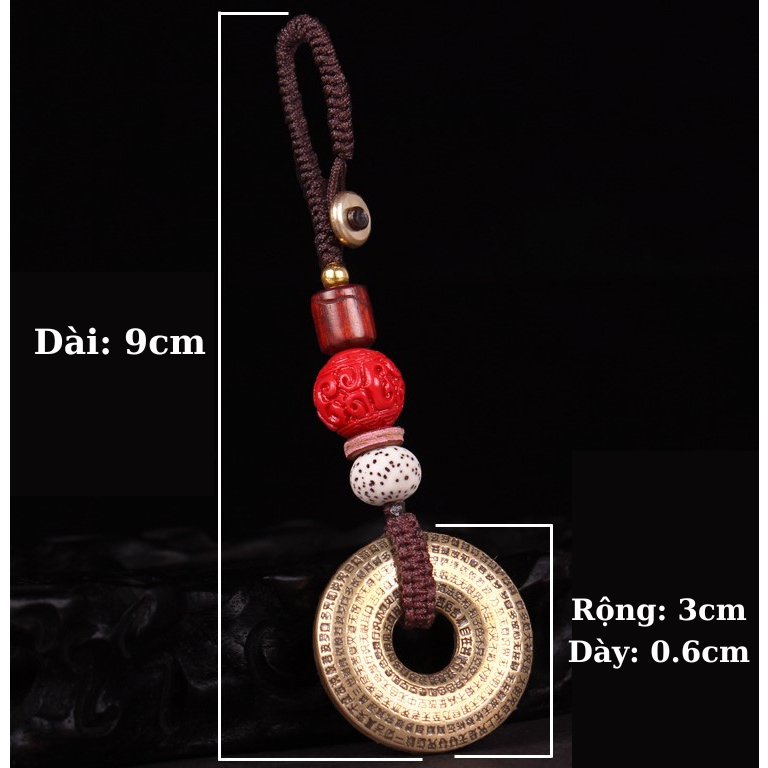 Móc khóa chú bình an bằng Đồng Tây Tạng biểu tượng Phật Giáo mang lại bình an 💕FREESHIP 50k💕 - Những Điều Bình An