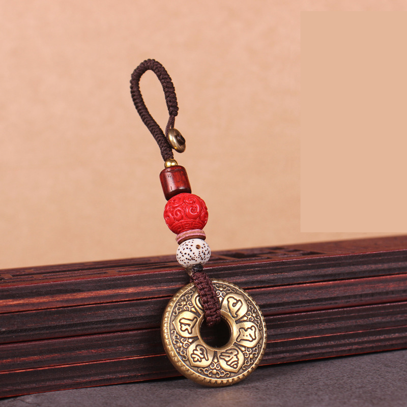 Móc khóa chú bình an bằng Đồng Tây Tạng biểu tượng Phật Giáo mang lại bình an 💕FREESHIP 50k💕 - Những Điều Bình An
