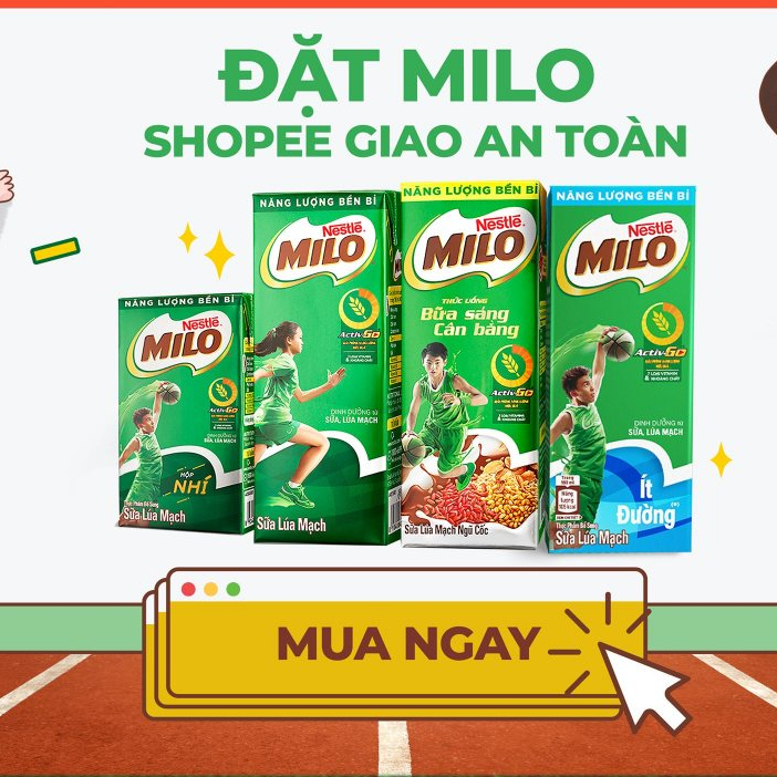 Lốc 4 hộp sữa Milo 180ml