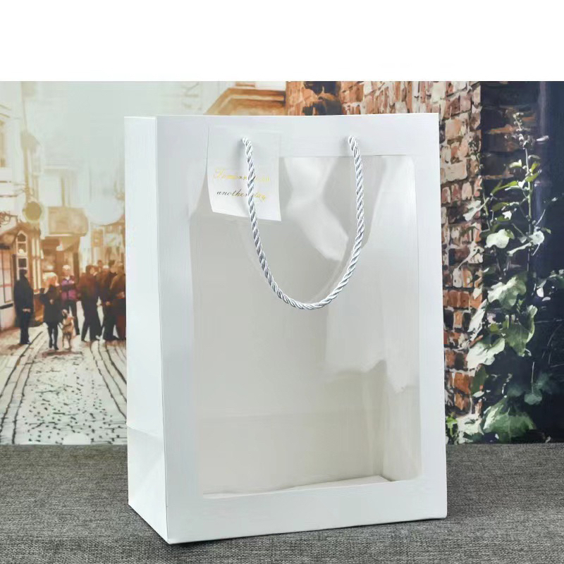 Túi giấy mặt kính đựng hoa,quà,túi giấy kraff