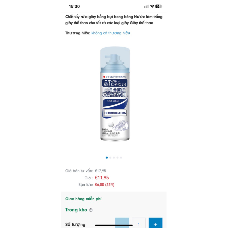 XỊT VỆ SINH GIÀY