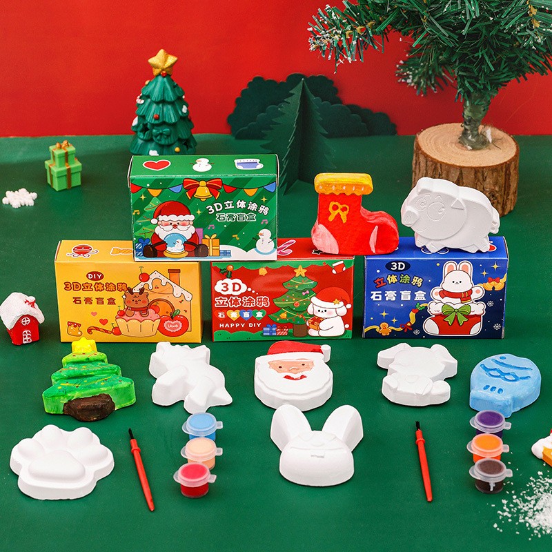 Tượng tô màu noel cho bé làm quà tặng giáng sinh