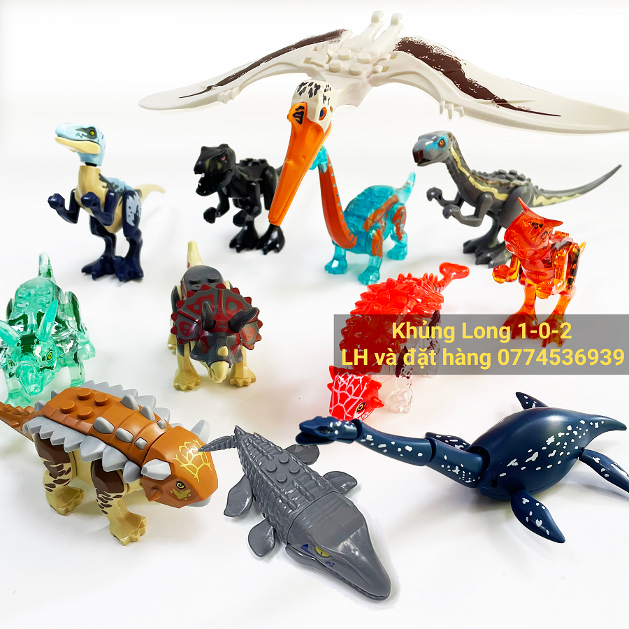 Đồ Chơi Khủng Long Pyoraptor Màu Cam Nhạt Size Nhỏ dài 12cm x cao 8cm