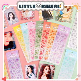 1 tấm sticker hình dán color bubble bong bóng màu sắc trang trí toploader, sổ