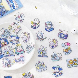Set 40 miếng sticker hình dán thỏ dễ thương