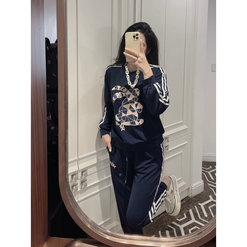 BỘ NỈ HÌNH THỎ MÀU THAN