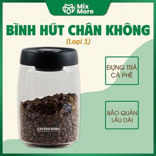 Hũ thủy tinh đựng cà phê hút chân không Cafede Kona, bình thủy tinh, hủ bảo quản tốt cafe, trà, hạt dinh dưỡng