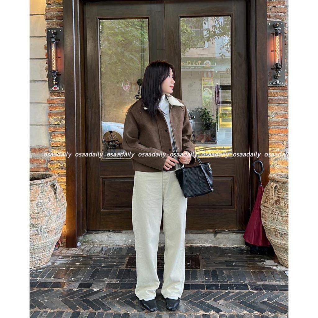 Quần jean kaki dáng suông hàng QCCC CiCi - OSAA DAILY