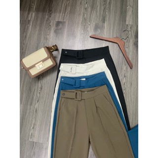 QUẦN TÂY CÔNG SỞ BAGGY NỮ NHIỀU MÀU LƯNG CAO ỐNG ĐỨNG CHẤT LIỆU GOLD NHẬT SỊN XÒ-CẠP PHỐI KHOÁ ĐAI VẢI SANG CHẢNH