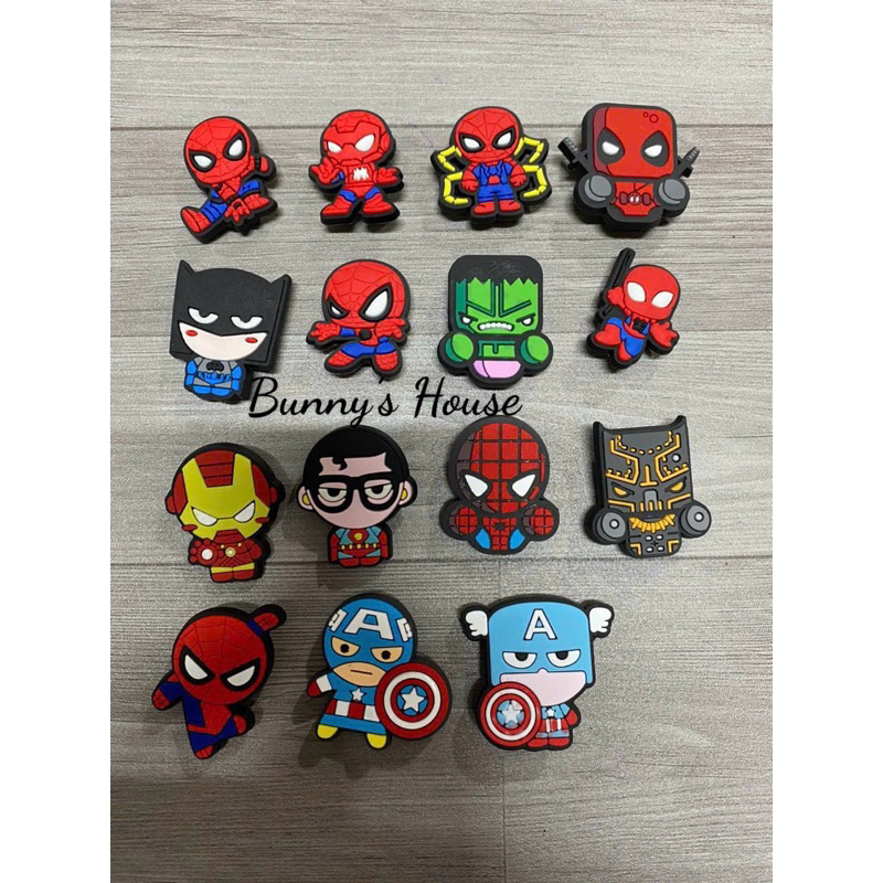 STICKER/JIBITZ/ CHARM SIÊU NHÂN DẺO 2D TRANG TRÍ DÉP SỤC
