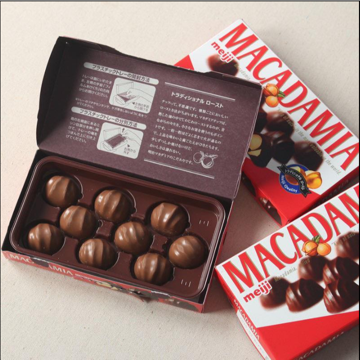 Socola Meiji Macadamia Macca Nội Địa Nhật 64G/Hộp 9 Viên