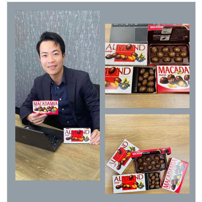 Socola Meiji Macadamia Macca Nội Địa Nhật 64G/Hộp 9 Viên