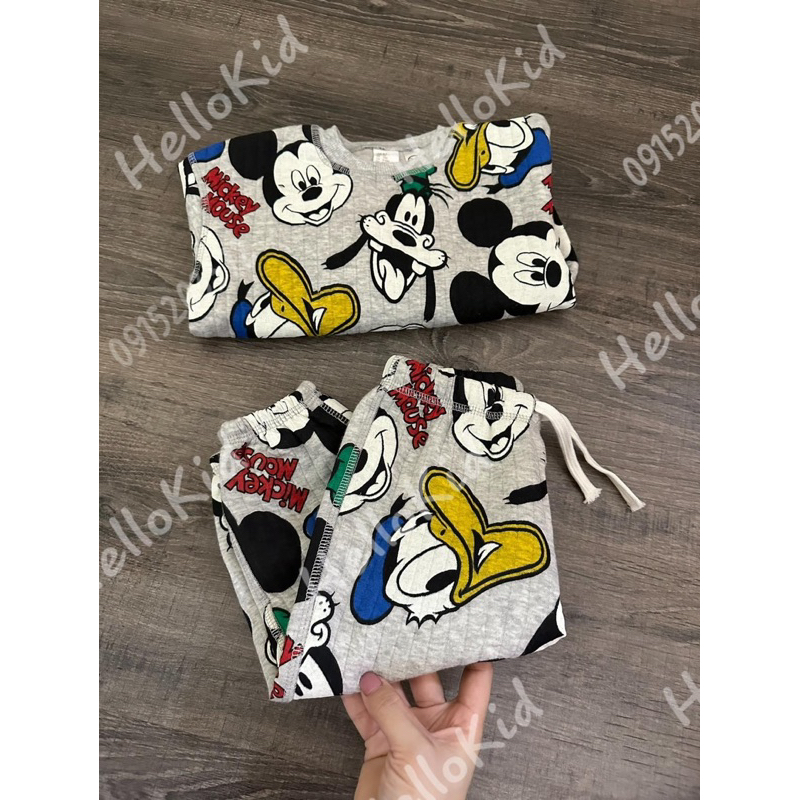 Bộ trần bông mickey ghi Djsney cho bé