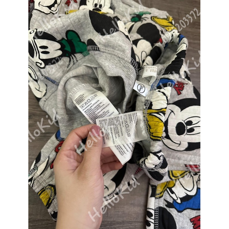 Bộ trần bông mickey ghi Djsney cho bé