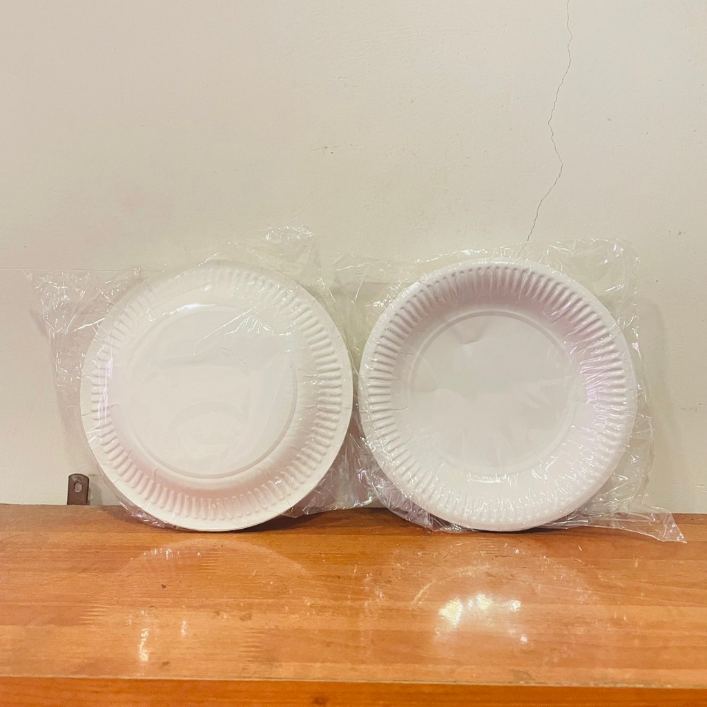 Dĩa Giấy Trắng 13cm - Xấp 20 Cái