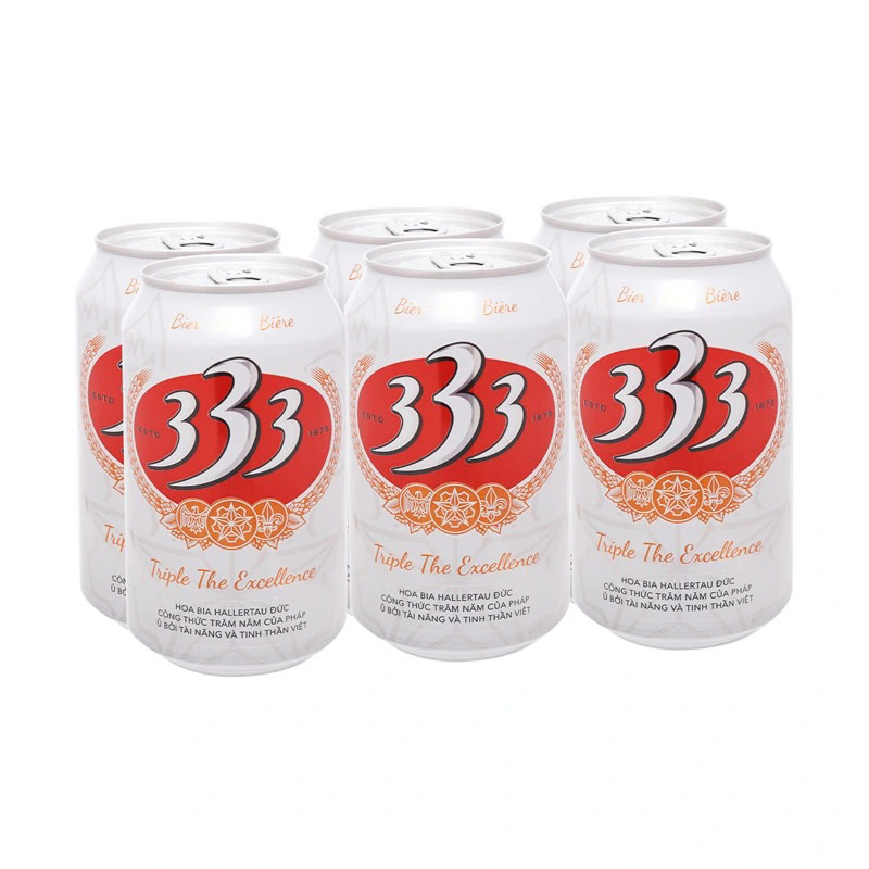 1 lon bia 333 -330ml thơm ngon