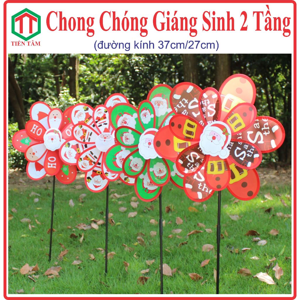 Chong chóng giáng sinh - trang trí tặng kèm keo 502 + bảng hướng dẫn ráp
