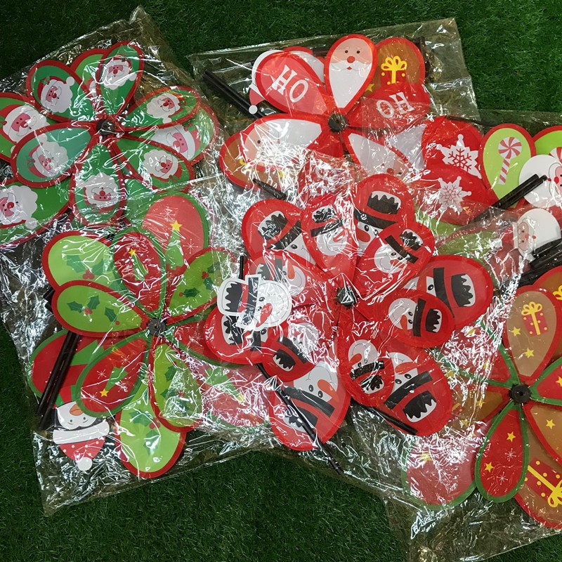 Chong chóng giáng sinh - trang trí tặng kèm keo 502 + bảng hướng dẫn ráp