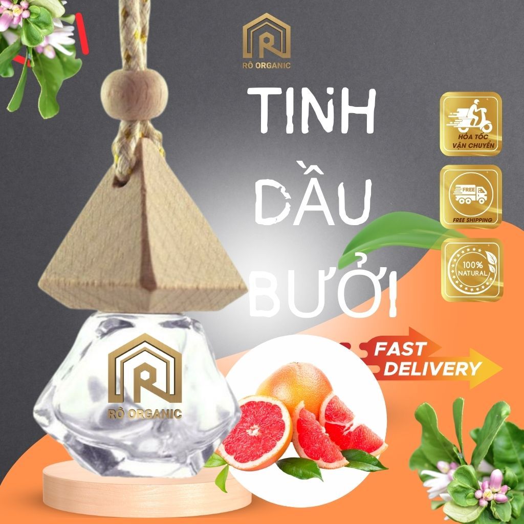 (HCM)Treo Bưởi Chùm,  Tinh Dầu Treo Xe Ô Tô, Tủ Quần Áo, Treo Phòng, Toilet Khuếch Tán Hương, Khử Mù