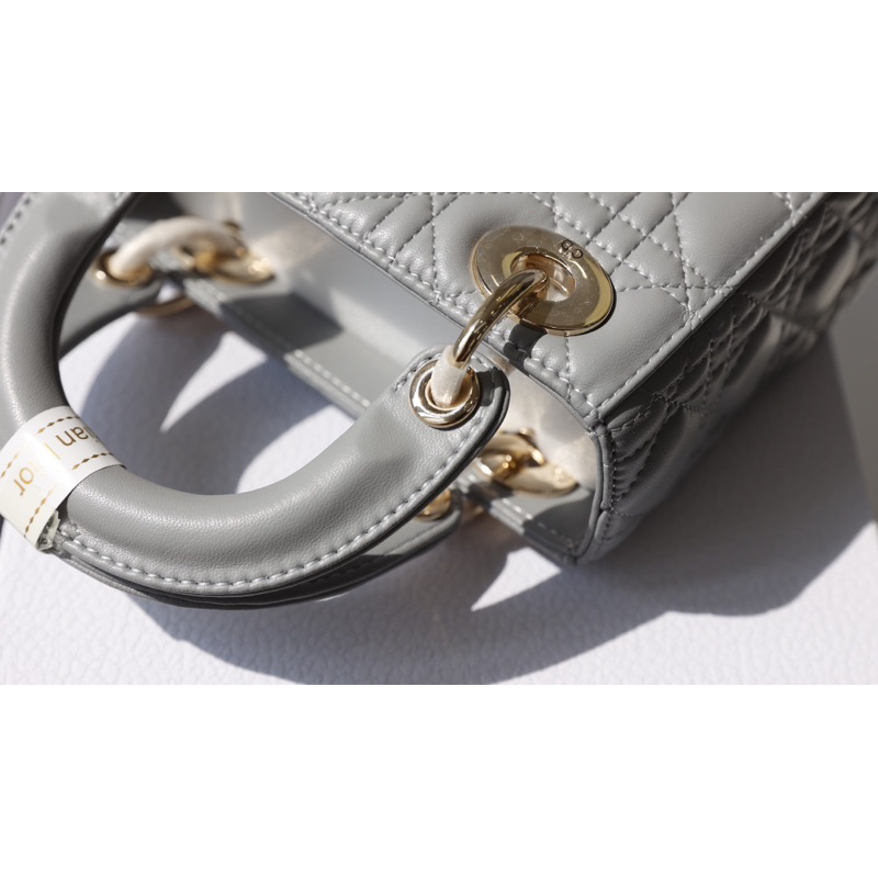 Túi quai xách Di.or lady size 17cm chất da lì tag vàng fullbox