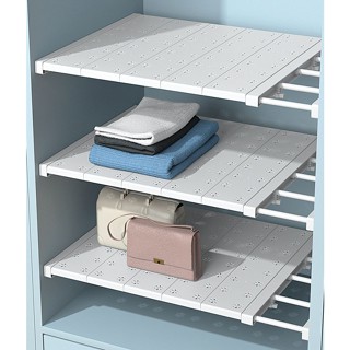 Kệ chia ngăn tủ quần áo (K11) không cần khoan, tủ bếp, giày dép tiện lợi, Vách ngăn đồ tiện lợi kèm Ke dán