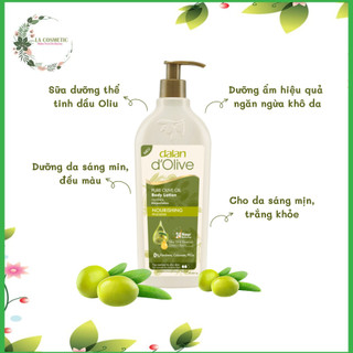Kem dưỡng da toàn thân Dalan - Olive Oil 400ml