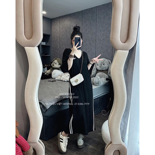 VÁY SUÔNG DAS DÂY BUỘC KẺ SỌC - kim anh bùi
