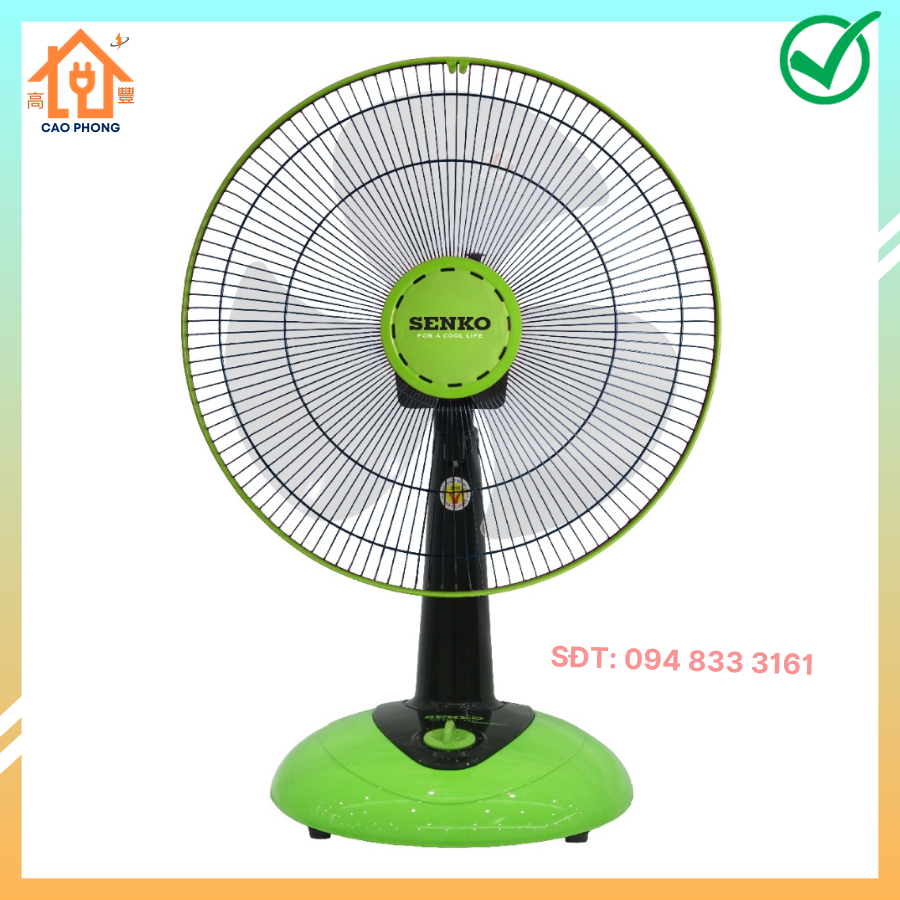 Quạt bàn B4 Senko B1616 - B1612, nhiều màu sắc với 3 cấp độ gió cực mát