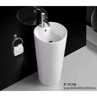 [ GIÁ KHO ] LAVABO TRỤ ĐỨNG TRÒN (KHÔNG BAO GỒM VÒI VÀ XẢ LAVABO)