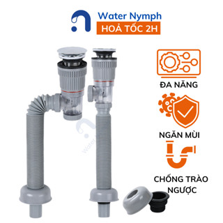 Xi phông, ống thoát nước chậu rửa mặt, lavabo đa năng, ngăn mùi, ngăn trào ngược (có thoát tràn và không thoát tràn